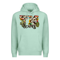 Seafoam texas state cowhide serape cactus Premium Hoodie - RanaPortraitStore