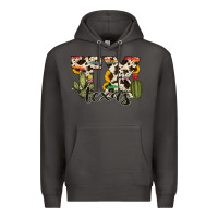 Smoke texas state cowhide serape cactus Premium Hoodie - RanaPortraitStore