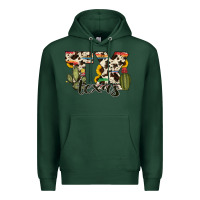 Sports Green texas state cowhide serape cactus Premium Hoodie - RanaPortraitStore