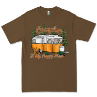 Cacao camping is my happy place Premium Tee - SublimationCraftShop