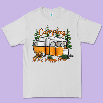 Camping Is My Happy Place Premium Tee Designed By Sublimationcraftshop