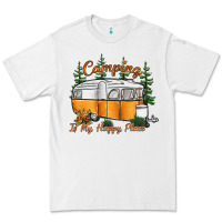 White camping is my happy place Premium Tee - SublimationCraftShop