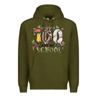 Army Green happy 100 day of school american football baseball Premium Hoodie - RacoonDesign