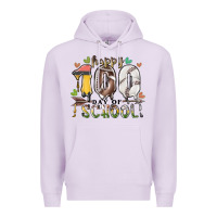 Lilac happy 100 day of school american football baseball Premium Hoodie - RacoonDesign