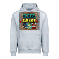 Heather Grey reel great dad Urban Hoodie - HRA Design Shop