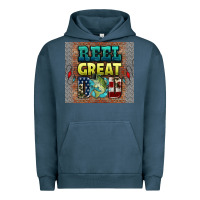 Pigment Midnight Navy reel great dad Urban Hoodie - HRA Design Shop