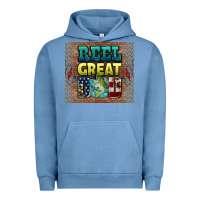 Pigment Pebble Blue reel great dad Urban Hoodie - HRA Design Shop