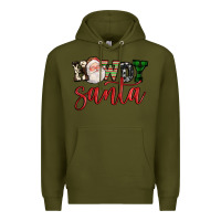 Army Green howdy santa Premium Hoodie - FaDigitalArtStudio