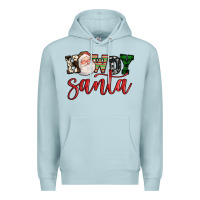 Blue Mist howdy santa Premium Hoodie - FaDigitalArtStudio