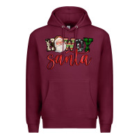 Burgundy howdy santa Premium Hoodie - FaDigitalArtStudio