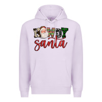Lilac howdy santa Premium Hoodie - FaDigitalArtStudio