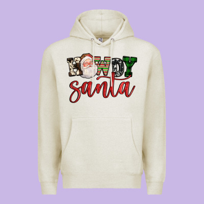 Howdy Santa Premium Hoodie Designed By Fadigitalartstudio