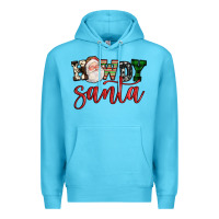 Ocean Blue howdy santa Premium Hoodie - FaDigitalArtStudio