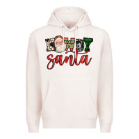Pale Pink howdy santa Premium Hoodie - FaDigitalArtStudio