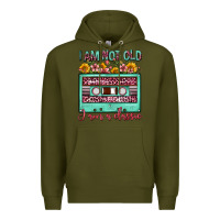 Army Green i am not old i am a classic sunflower floral casse Premium Hoodie - FaDigitalArtStudio