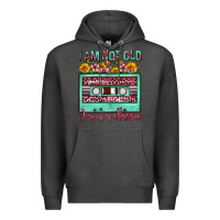 Charcoal Heather i am not old i am a classic sunflower floral casse Premium Hoodie - FaDigitalArtStudio