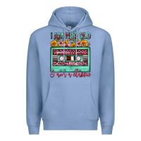 Colony Blue i am not old i am a classic sunflower floral casse Premium Hoodie - FaDigitalArtStudio
