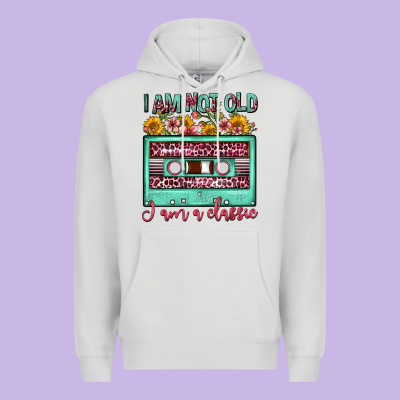 I Am Not Old I Am A Classic Sunflower Floral Casse Premium Hoodie Designed By Fadigitalartstudio