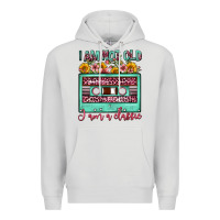 Dove Grey i am not old i am a classic sunflower floral casse Premium Hoodie - FaDigitalArtStudio