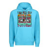 Ocean Blue i am not old i am a classic sunflower floral casse Premium Hoodie - FaDigitalArtStudio