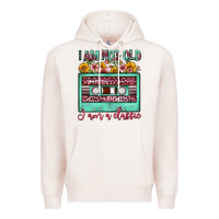 Pale Pink i am not old i am a classic sunflower floral casse Premium Hoodie - FaDigitalArtStudio