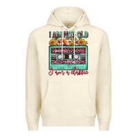 Sandshell i am not old i am a classic sunflower floral casse Premium Hoodie - FaDigitalArtStudio