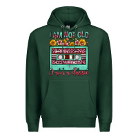 Sports Green i am not old i am a classic sunflower floral casse Premium Hoodie - FaDigitalArtStudio