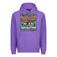 Purple i am not old i am a classic sunflower floral casse Premium Hoodie - FaDigitalArtStudio
