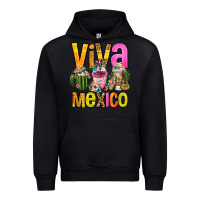 Black viva mexico mexican coffee cups Urban Hoodie - FaDigitalArtStudio