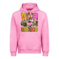 Fuchsia Pink viva mexico mexican coffee cups Urban Hoodie - FaDigitalArtStudio