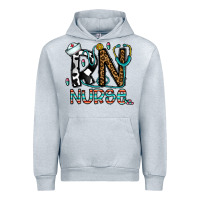 Heather Grey rn nurse Urban Hoodie - CowhideDigitalArt