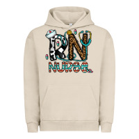 Pigment French Oak rn nurse Urban Hoodie - CowhideDigitalArt