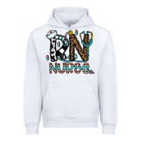 White rn nurse Urban Hoodie - CowhideDigitalArt