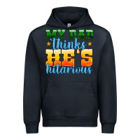 Navy my dad thinks he is hilarious Urban Hoodie - HRA Design Shop
