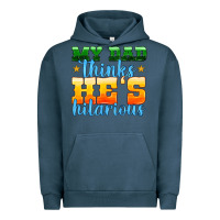 Pigment Midnight Navy my dad thinks he is hilarious Urban Hoodie - HRA Design Shop