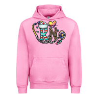 Fuchsia Pink Rn Urban Hoodie - CowhideDigitalArt