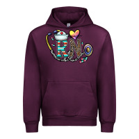 Mauve Wine Rn Urban Hoodie - CowhideDigitalArt