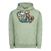 Pigment Oil Green Rn Urban Hoodie - CowhideDigitalArt