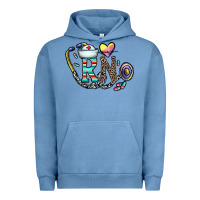 Pigment Pebble Blue Rn Urban Hoodie - CowhideDigitalArt