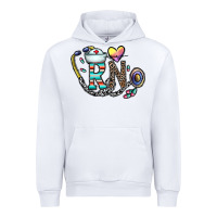 White Rn Urban Hoodie - CowhideDigitalArt