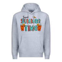 Heather Grey sweet summer time Premium Hoodie - CowhideDigitalArt