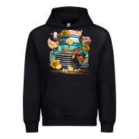 Black farm truck farm animals Urban Hoodie - FaDigitalArtStudio