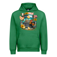 Emerald farm truck farm animals Urban Hoodie - FaDigitalArtStudio