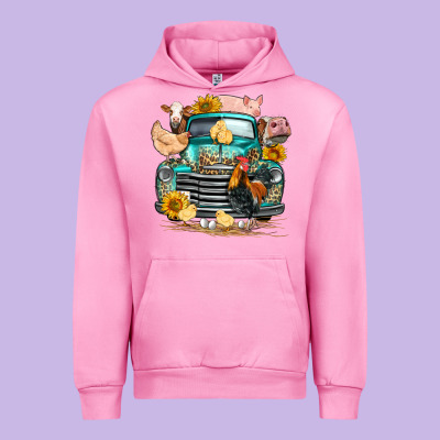 Farm Truck Farm Animals Urban Hoodie Designed By Fadigitalartstudio