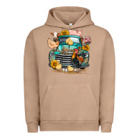 Pigment Burro farm truck farm animals Urban Hoodie - FaDigitalArtStudio