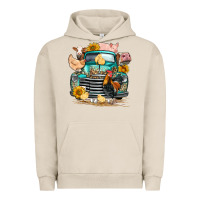 Pigment French Oak farm truck farm animals Urban Hoodie - FaDigitalArtStudio
