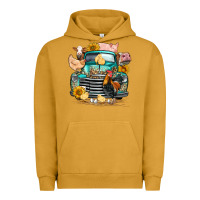 Pigment Peanut Butter farm truck farm animals Urban Hoodie - FaDigitalArtStudio