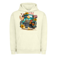 Pigment Pistachio farm truck farm animals Urban Hoodie - FaDigitalArtStudio