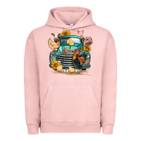 Pigment Salmon farm truck farm animals Urban Hoodie - FaDigitalArtStudio