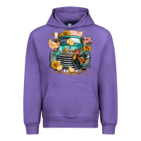 Tulip farm truck farm animals Urban Hoodie - FaDigitalArtStudio
